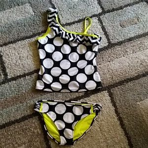 Justice one shoulder tankini bathing suit